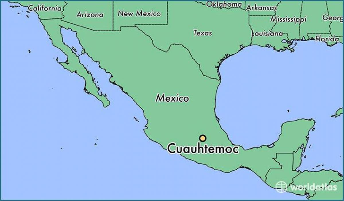 خريطة cuauhtemoc المكسيك 