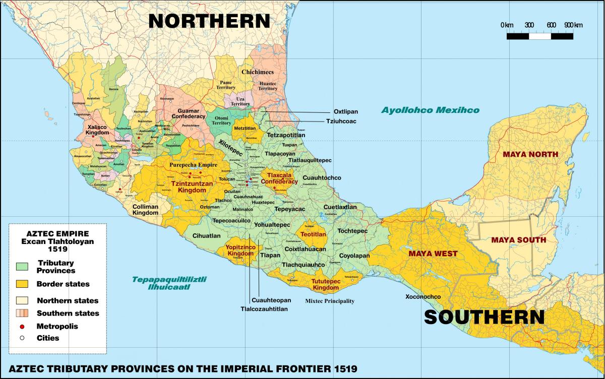 تينوختيتلان المكسيك خريطة