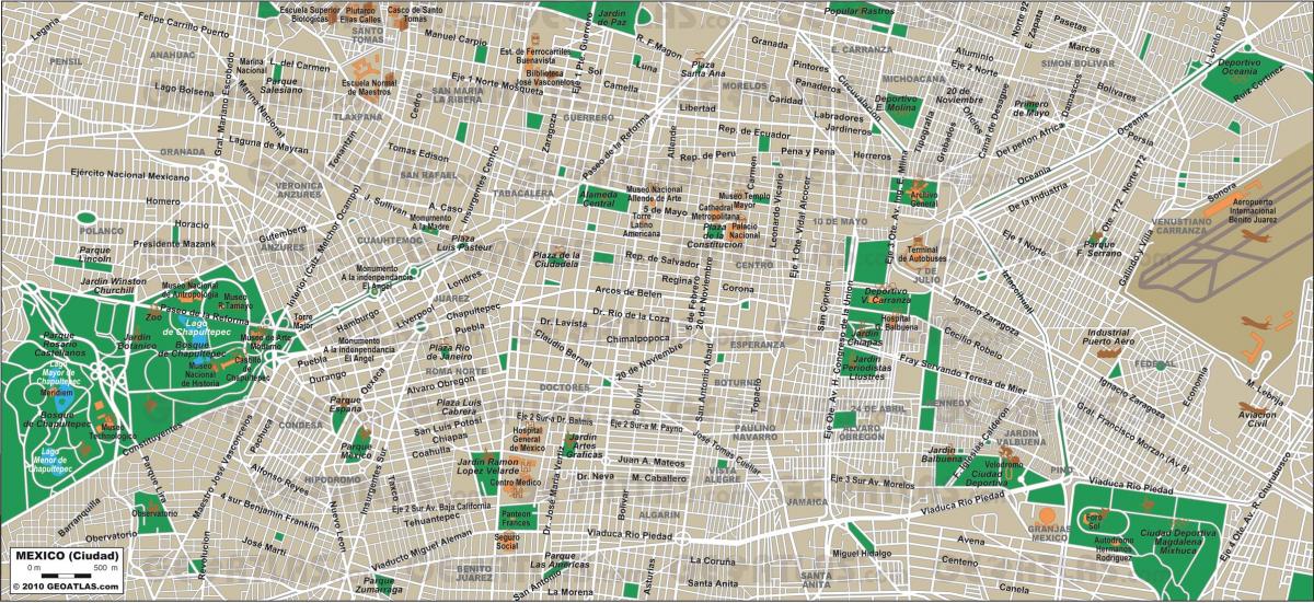 مكسيكو سيتي خريطة الشارع