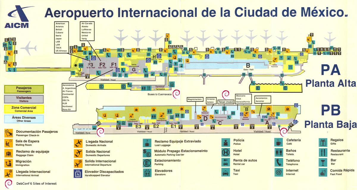 مطار مكسيكو سيتي الدولي خريطة