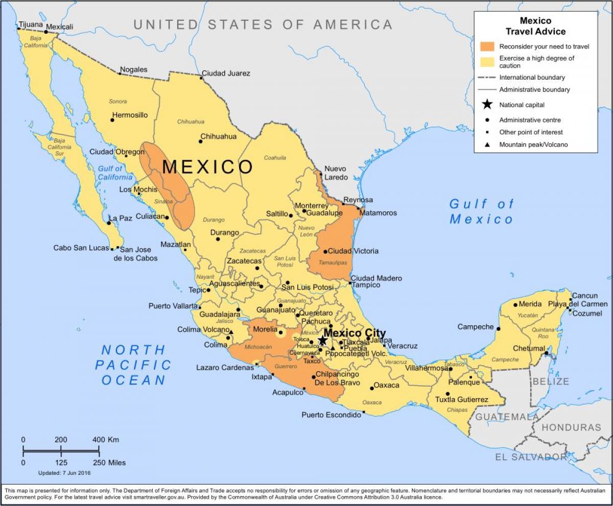 خريطة مدينة مكسيكو سيتي والمناطق المحيطة بها