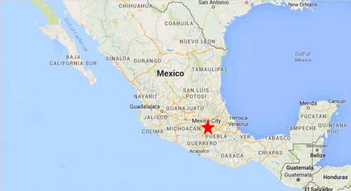 عاصمة المكسيك خريطة