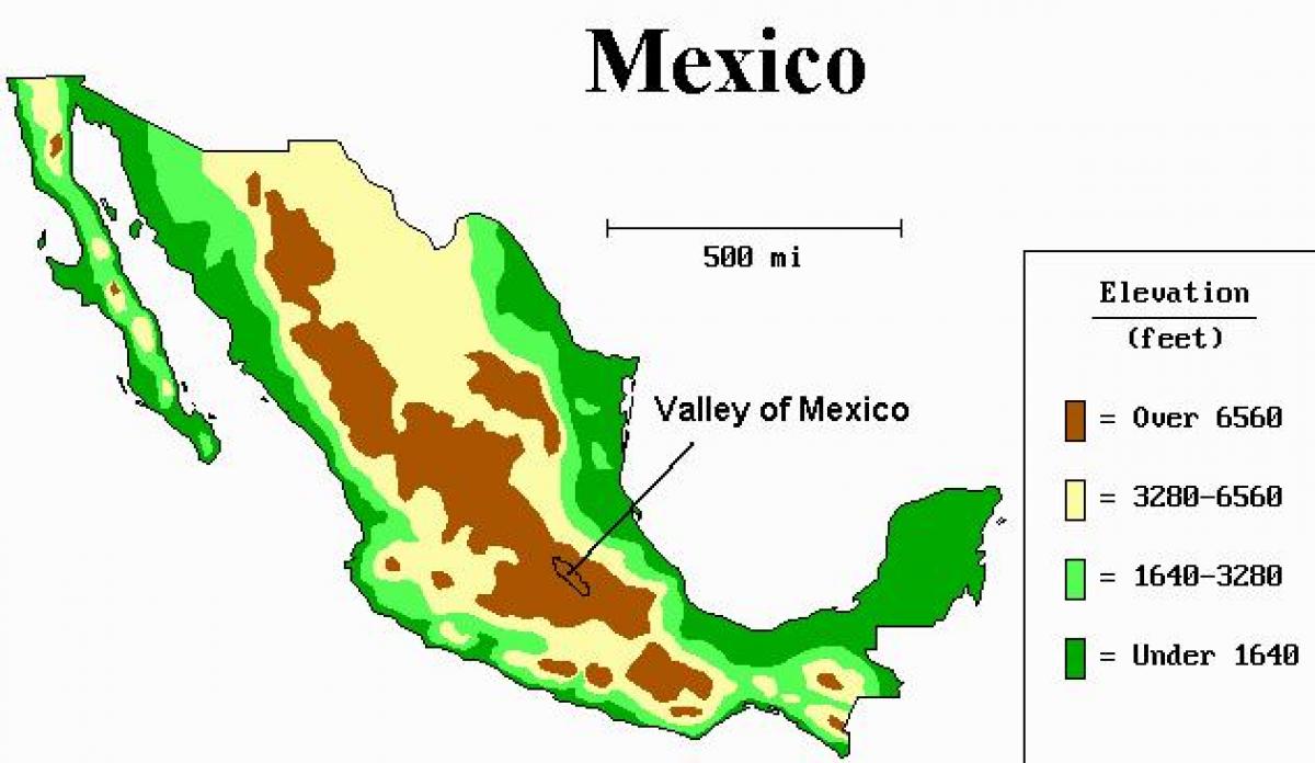 خريطة وادي المكسيك