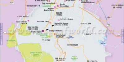 مكسيكو سيتي خريطة الموقع