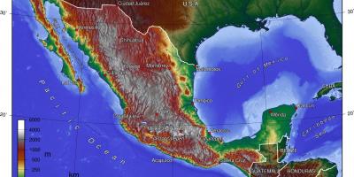 مكسيكو سيتي خريطة طبوغرافية