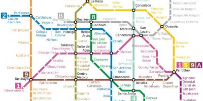 المكسيك df خريطة المترو