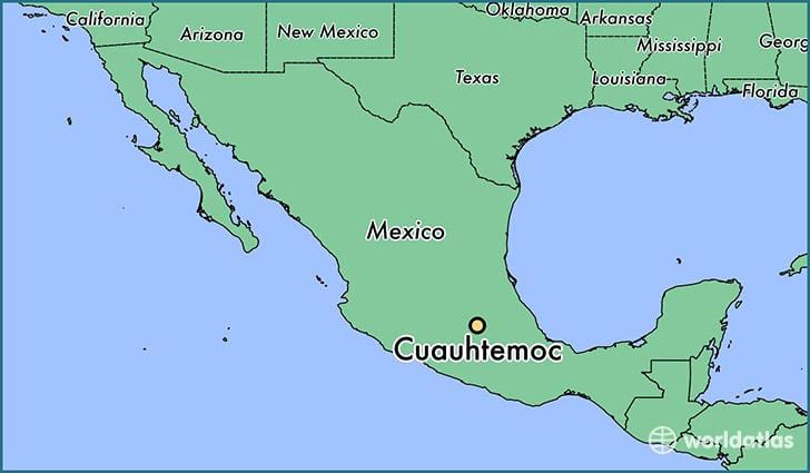 خريطة cuauhtemoc المكسيك 