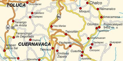 سيوداد المكسيك خريطة